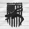 DINOZOZO American Wrestler Wrestling US Flag Custom Metal Signs4