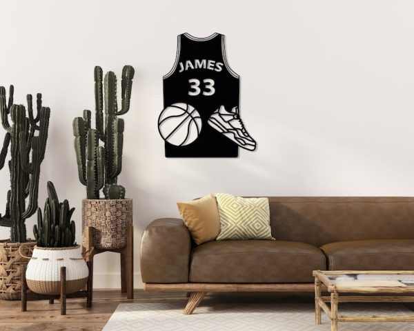 DINOZOZO Basketball Jersey Shirt with Player Name and Number Custom Metal Signs