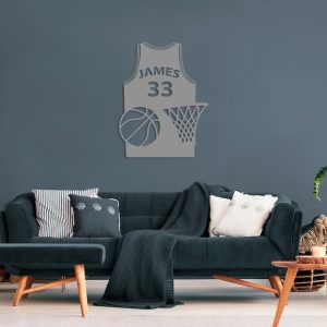 DINOZOZO Basketball Jersey Shirt with Player Name and Number Custom Metal Signs2