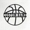 DINOZOZO Basketball Metal Wall Art with Name Custom Metal Signs