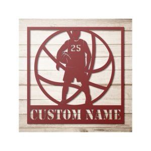 DINOZOZO Basketball Player Custom Name and Number Custom Metal Signs