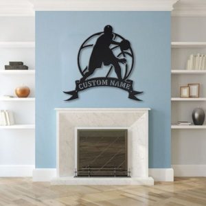 DINOZOZO Basketball Player Monogram Custom Metal Signs3