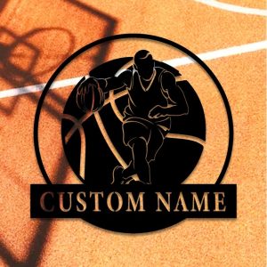 DINOZOZO Basketball Player Name Wall Art Custom Metal Signs