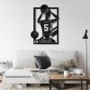 DINOZOZO Basketball Player Portrait Custom Name and Number Custom Metal Signs2