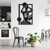 DINOZOZO Basketball Player Portrait Custom Name and Number Custom Metal Signs3
