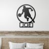 DINOZOZO Basketball Player Silhouette Basketball Team Name Custom Metal Signs