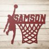 DINOZOZO Basketball Player with Name Basketball Enthusiast Gift for Him Son Husband Dad Custom Metal Signs2