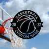 DINOZOZO Basketball Player with Name and EST Year Custom Metal Signs2