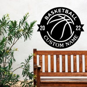 DINOZOZO Basketball Player with Name and EST Year Custom Metal Signs3