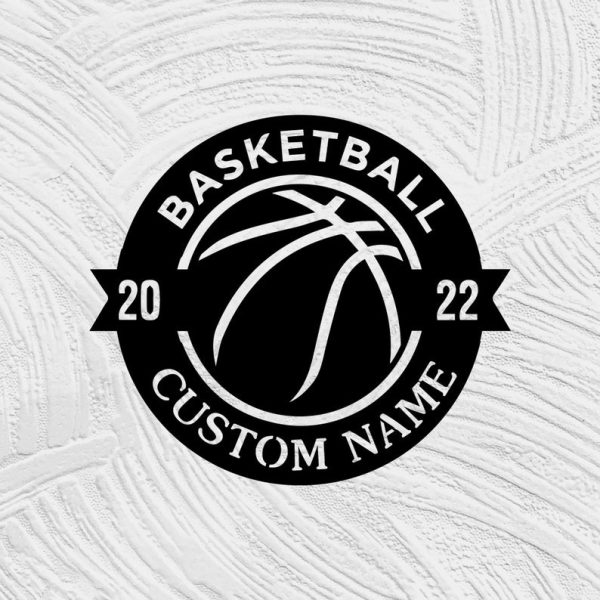 DINOZOZO Basketball Player with Name and EST Year Custom Metal Signs