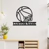 DINOZOZO Basketball Player with Name and Number Game Room Decor Custom Metal Signs2