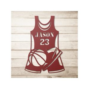 DINOZOZO Basketball Uniform Custom Name and Number Custom Metal Signs