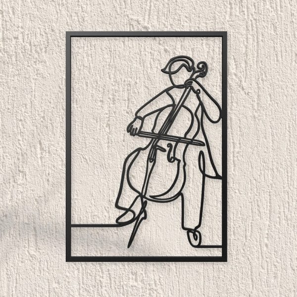 DINOZOZO Cello Player Cellist Music Room Recording Studio Business Custom Metal Signs