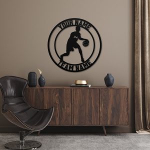 DINOZOZO Favorite Basketball Player with Players Name Number and Team Name Custom Metal Signs