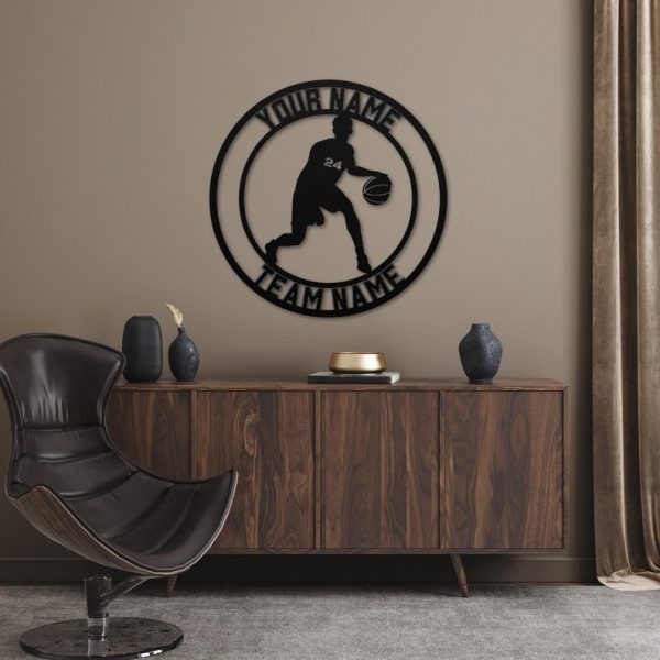 DINOZOZO Favorite Basketball Player with Players Name, Number and Team Name Custom Metal Signs