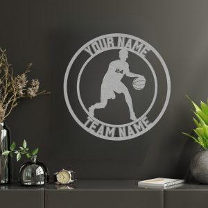 DINOZOZO Favorite Basketball Player with Players Name Number and Team Name Custom Metal Signs4