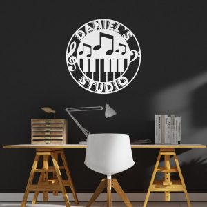 DINOZOZO Piano Player Pianist Name Sign Music Room Recording Studio Business Custom Metal Signs