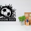 DINOZOZO Soccer Ball Football Fan Club Boys Room Decor Custom Metal Signs