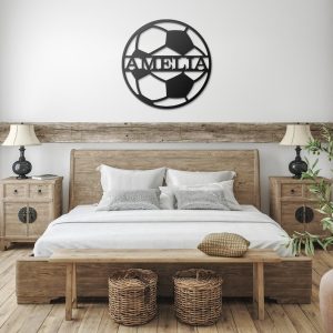 DINOZOZO Soccer Ball Name Soccer Team Boys Room Decor Custom Metal Signs2