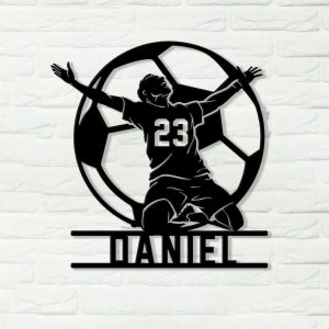 DINOZOZO Soccer Player Custom Pose Custom Metal Signs 1