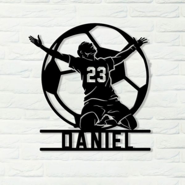 DINOZOZO Soccer Player Custom Pose Custom Metal Signs