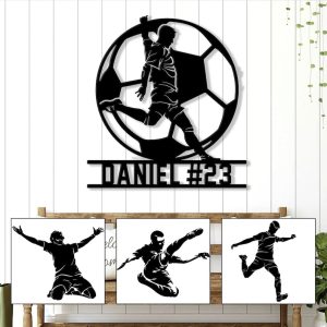 DINOZOZO Soccer Player Custom Pose Custom Metal Signs