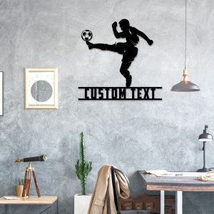 DINOZOZO Soccer Player Football Fan Club Boys Room Decor Custom Metal Signs2