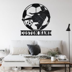 DINOZOZO Soccer Player Name Boys Room Decor Custom Metal Signs2