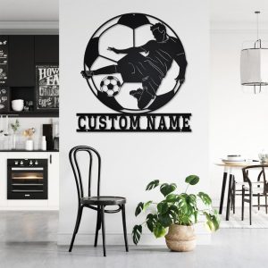 DINOZOZO Soccer Player Name Boys Room Decor Custom Metal Signs4