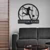 DINOZOZO Soccer Player Silhouette V3 Custom Metal Signs