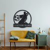 DINOZOZO Soccer Player Silhouette V5 Custom Metal Signs