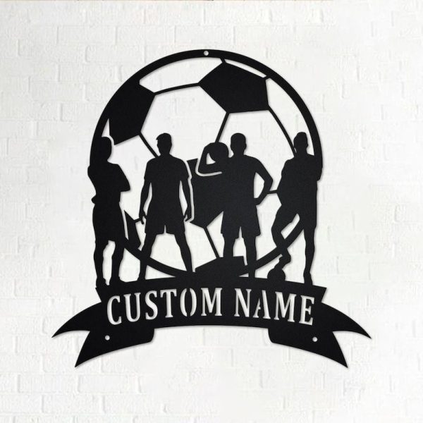 DINOZOZO Soccer Team Name Boys Room Decor Custom Metal Signs