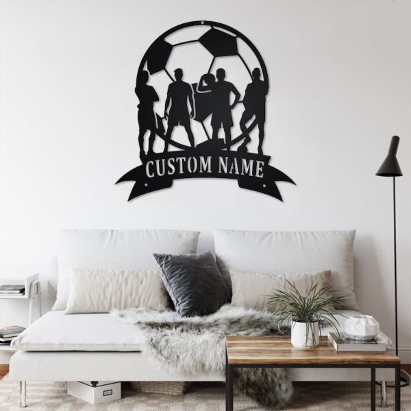 DINOZOZO Soccer Team Name Boys Room Decor Custom Metal Signs