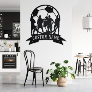 DINOZOZO Soccer Team Name Boys Room Decor Custom Metal Signs3