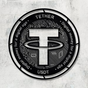 DINOZOZO Tether Coin Custom Metal Sign