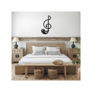 DINOZOZO Treble Clef with Bird Music Room Recording Studio Business Custom Metal Signs2