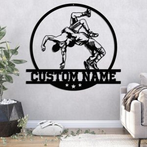 DINOZOZO Wrestling Coach Gift Custom Metal Signs