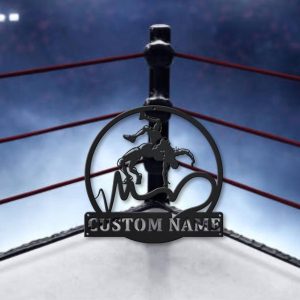 DINOZOZO Wrestling Monogram Custom Metal Signs3