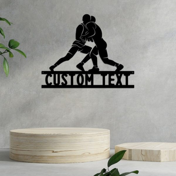 DINOZOZO Wrestling Sport Metal Wall Art Custom Metal Signs