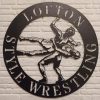 DINOZOZO Wrestling Sport Wrestler Silhouette Custom Metal Signs2