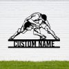 DINOZOZO Wrestling Sport Wrestling Name Custom Metal Signs Mancave Decor Wrestling Enthusiast Gift