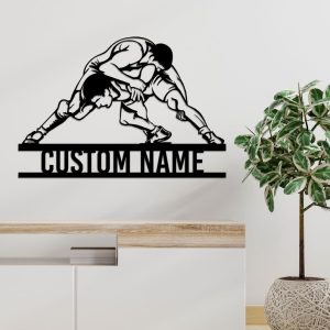 DINOZOZO Wrestling Sport Wrestling Name Custom Metal Signs Mancave Decor Wrestling Enthusiast Gift 2