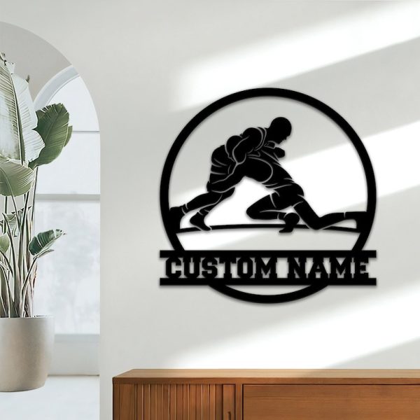 DINOZOZO Wrestling Team Name Wrestling Coach Gift Custom Metal Signs