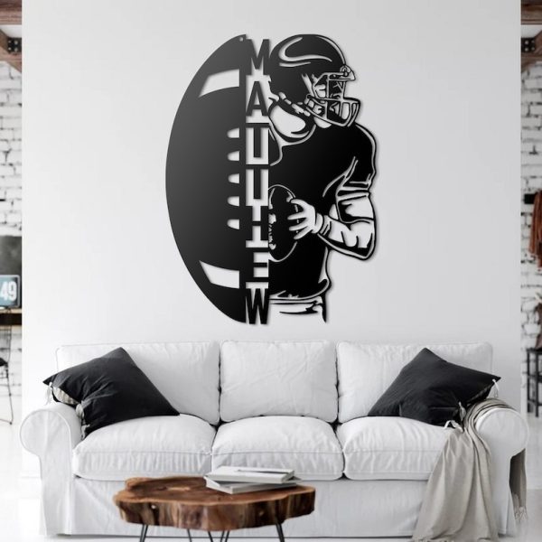 DINOZOZO Ball American Football Custom Metal Signs