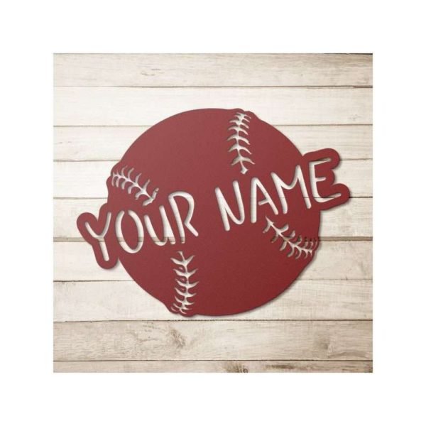 DINOZOZO Baseball Ball with Name Custom Metal Signs