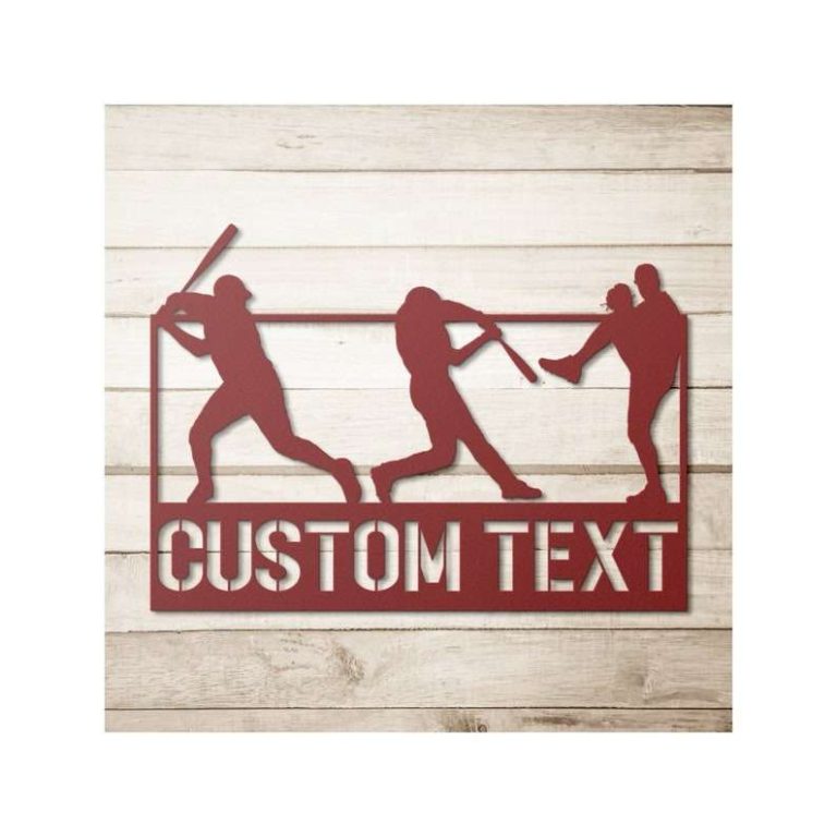 DINOZOZO Baseball Coaches Baseball Player Plaque Custom Metal Signs ...