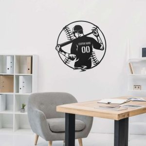 DINOZOZO Baseball Player Athlete Sport Custom Metal Signs