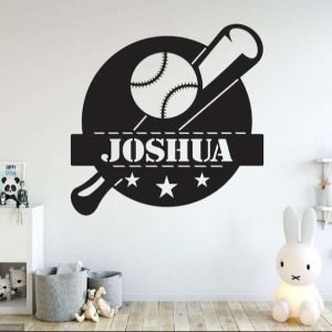 DINOZOZO Baseball Sport with Name Custom Metal Signs