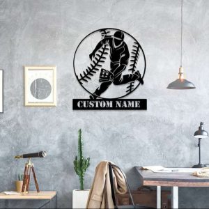 DINOZOZO Catch Baseball Player Sport Custom Metal Signs3