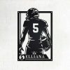 DINOZOZO Female Football Player V2 Custom Metal Signs